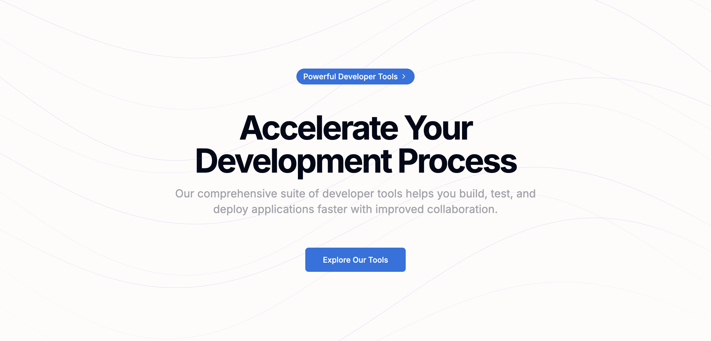 Hero with Wavy Background Pattern