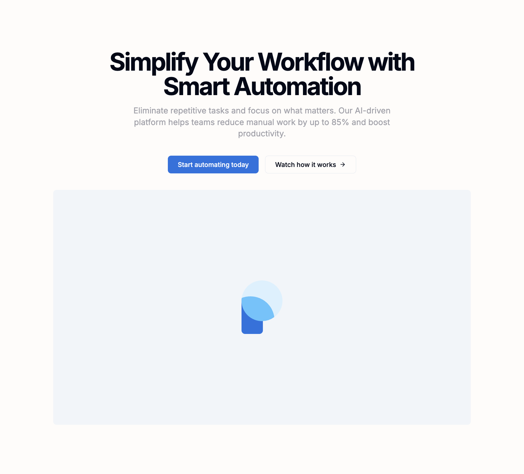 Hero with Centered Content and CTA